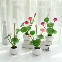 Maceta de hojas de loto de simulación vívida, adornos creativos de flores simuladas, accesorios de decoración de fotografía hermosa, 1 piezas - details 0