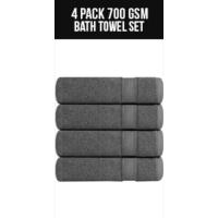 Utopia Towels - Juego de Toallas de 8 Piezas de 700 gsm; 2 Toallas de baño, 2 Toallas de Mano y 4 Toallas de Ducha - Algodón - Lavable a máquina, Calidad de Hotel (Gris) - details 7