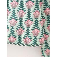 BUNO-Nueva chaqueta informal de algodón acolchada con estampado floral y cuello redondo para mujer, abrigo elegante de manga larga con botones y abertura - details 15