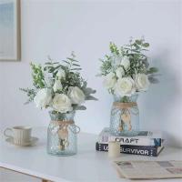 Arreglos falsos ral, rosas artificiales, ramos, mesas, centros de mesa para ocasiones especiales - details 5