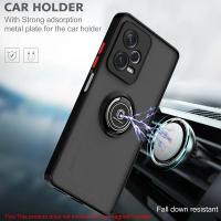 KEYSION-funda mate para Redmi Note 12 Pro + 5G, silicona transparente + soporte de anillo de PC, funda de teléfono a prueba de golpes para Xiaomi POCO X5 Pro 5G - details 1