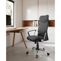 Silla ergonómica para Sala de Reuniones, Asiento Giratorio, Asiento Acolchado, Regulable en Altura e inclinable, Capacidad de Carga 120 kg, Negro - details 1