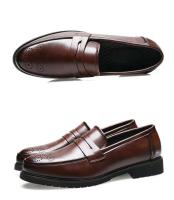 Zapatos de vestir informales de talla grande para hombre, nuevo diseño de boda Oxford, doble cuero - details 7