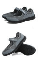 Zapatos informales de verano para mujer, zapatillas portátiles suaves, zapatos para caminar, suelas planas para mujer, zapatos blancos transpirables sin cordones - details 23