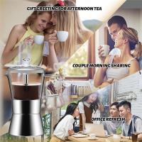 Cafetera espresso de inducción Moka, cafetera espresso Moka con tapa de vidrio y acero inoxidable, cafetera italiana clásica, 240 ml - details 3