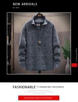Suéter de punto para hombre Sudaderas más gruesas Jersey con media cremallera - details 0