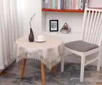 Mantel rectangular, flores bordadas, tela de algodón, decoración de boda - details 5