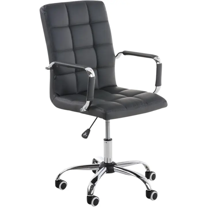 Silla de oficina de cuero sintético |   Silla ejecutiva giratoria y regulable en altura I Silla de escritorio con ruedas - 1
