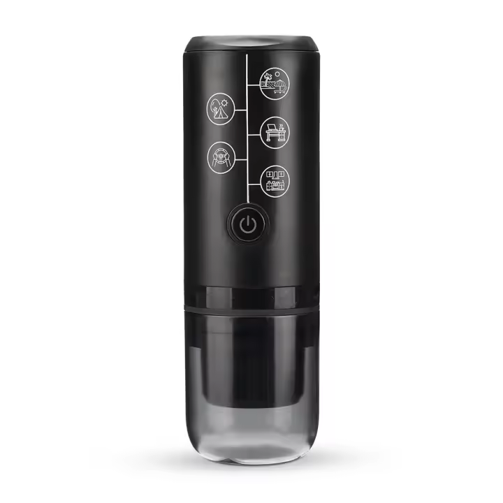Cafetera Portátil de Viaje para Auto y Hogar, Cafetera 2 en 1 para Cápsulas y Café Molido, Compatible con Nespresso o Dolce Gusto - 1