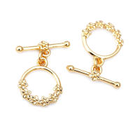 Pulsera de Tirantes Geométricos de Latón Dorado 18K Clasps para Hacer Joyería DIY - details 87