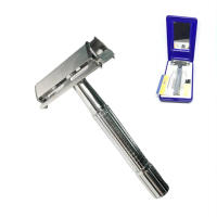 Afeitadora de Seguridad Clásica Doble Borde para Hombres Kit de Afeitado Reto para Barba y Cuello Cuchillo de Acero para Rostro y Cuerpo de Mujeres - details 0