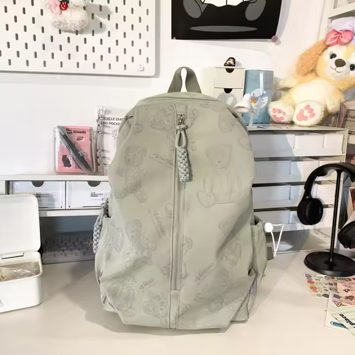 Mochila Escolar de Nylon para Niñas Ligera, Simple, Toda-Match Ideal para Estudiantes de Secundaria y Tercera High School - 1