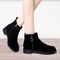 Botines de moda de otoño para mujer, zapatos informales de tacón bajo para exteriores, botas martin cortas para mujer - details 4