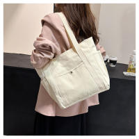 Bolso de mujer de lona de gran capacidad bolso de mano bolso de hombro estudiante universitario bolso versátil bolso de viaje multibolsillo - details 22