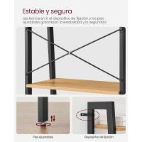 Estantería de 5 Niveles, Librería Industrial, Fácil de Montar, para Salón, Dormitorio, Cocina, Marrón Rústico y Negro LLS45X - details 40