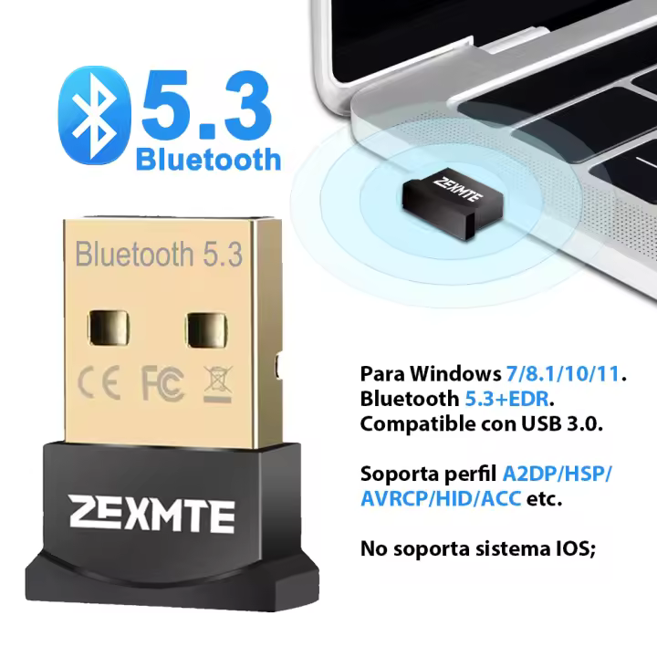 Adaptador Dongle USB Bluetooth 5.0/5.3/5.4 de Awapow Control de Dispositivos del Hogar Inteligente - 1
