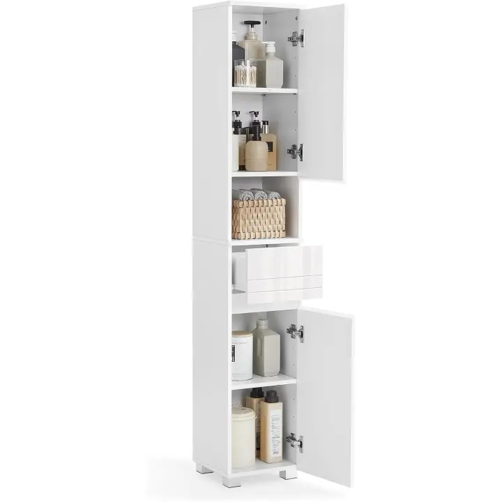 Unidad de Almacenamiento Blanca Estante de 30x30x170cm con 30 Compartimentos Regulables - 1