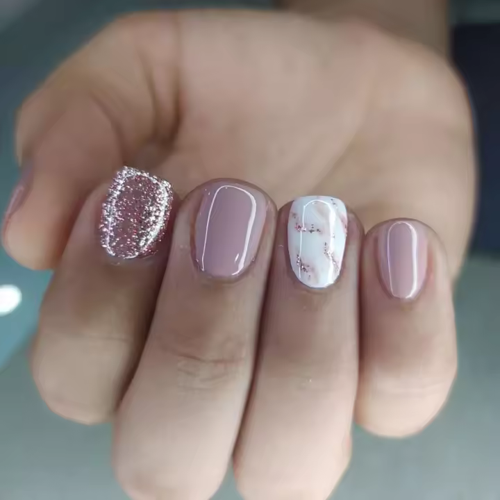 24 piezas de uñas postizas cortas cuadradas lavanda romántica removibles, cobertura total en acrílico para mujeres, productos de uñas - 1
