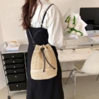 Bolso de Verano para Mujeres Bolso de Hombro de Paja Bolsa Top Mate de Ratán Bolso de Mano Casual de Raffia Crochet Bolso de Playa - details 10