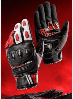 Guantes de moto para hombre, guantes de cuero con dedos completos para ciclismo y carreras, transpirables, Motowolf - details 0