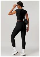 Pantalones de Yoga de Cintura Alta Ajuste Ajustado para Abdomen y Cadera Secado Rápido - details 29