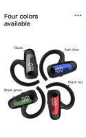 Auriculares deportivos inalámbricos con Bluetooth 5,2, cascos de negocios con gancho para la oreja, con pantalla LED, cancelación de ruido de graves HIFI y micrófono para juegos - details 12