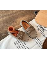 Mocasines planos de tela con lazo Simple para niños, zapatos de princesa de estilo minimalista, antideslizantes y resistentes al desgaste, novedad de 2024 - details 5