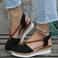 Sandalias de Mujer con Tacón en Cuña Nueva Diseño Gladiator para Verano Zapatos de Diseñador Cubierta de Punta Clásica Tallas Medianas y Grandes - details 5