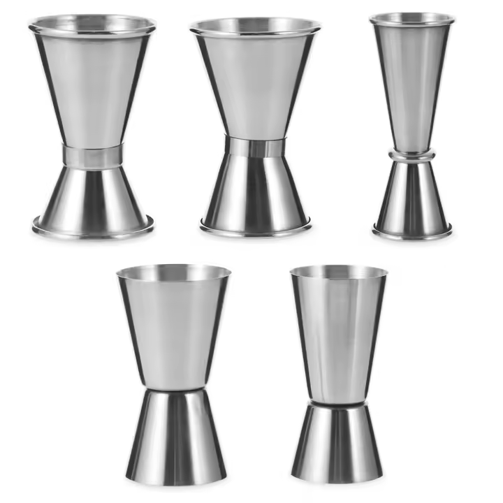 Tazas medidoras de acero inoxidable para Bar, coctelera de doble tiro, Jigger de bebidas líquidas, herramienta de bricolaje, 15/30, 25/50, 20/40, 30/50ml - 1