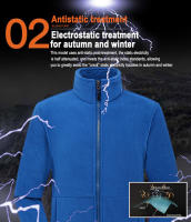 LNGXO Chaqueta de Polar para Hombres Cálida, Suave, A Prueba de Viento, Adecuada para Escalada, Acampada, Esquí Material de Poliéster con Forro de Vellón - details 4