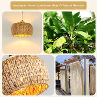 LEFAN-Lámpara de ratán decorativa para restaurante y tienda, accesorio creativo de bambú para dormitorio, sala de estar y Antlque - details 1