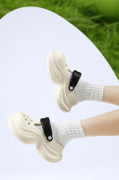 Xiaoman Zapatos con agujeros en la cintura para mujer, novedad de verano, súper populares, versátiles, suela gruesa, aumento de altura, antideslizantes, informales - details 24