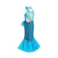 AmyStylish Niñas Princesa Sirena Ariel Cosplay Halloween Fiesta de Cumpleaños Verano Playa Vacaciones Vestido - details 28