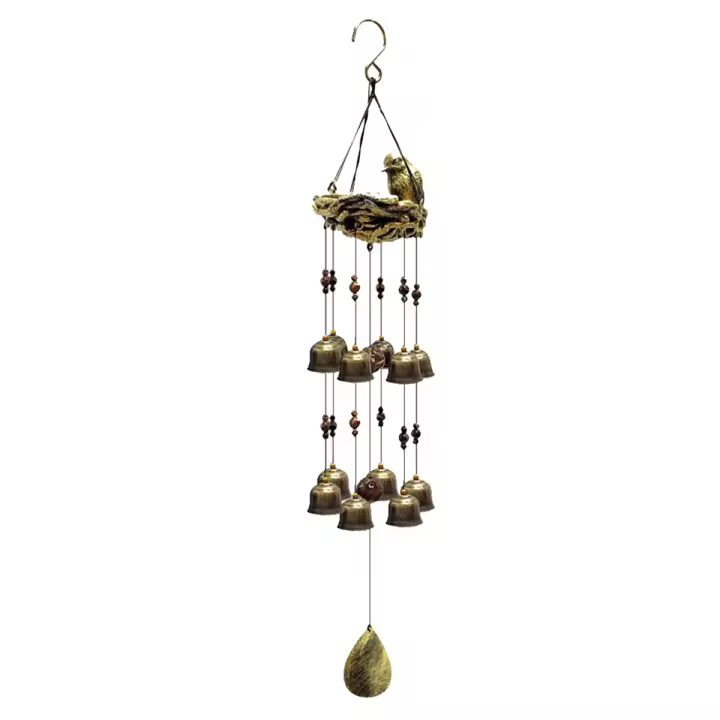 Carillón de viento de pájaro, campana para balcón, jardín, decoración de ventana - 1