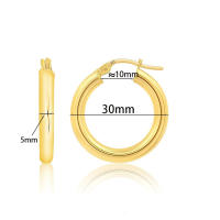 Pendientes de aro chapados en cobre de 18k para mujer, estilo ins, personalidad exagerada, ligeros, de lujo, simples, pendientes de celebridades de Internet para mujer - details 4