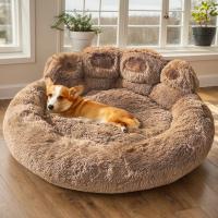 Cama de perro de lujo pata en forma de felpa perro estera, cama para mascotas para perros pequeños medianos y grandes, suministros gatito, perro mascota calmante cama, estera lavable - details 3