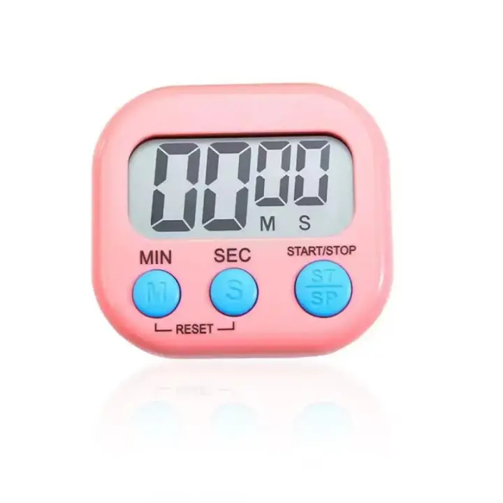 Reloj despertador con pantalla LED, cronómetro electrónico Manual, cuenta atrás, temporizador Digital magnético para deportes, cocina, ducha, estudio - 1
