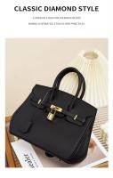 Bolso de hombro de cuero para mujer, bolso Kelly, Lychee Platinum, versátil, regalo para niñas, accesorios para atuendo, moda - details 15