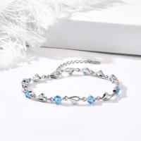 Pulsera de Ley 925 con Circonita Brillante para Mujer, Pulseras Deslizantes de Cadena Ajustable, Joyería Nupcial para Bboda, Día de la Madre, Regalo - details 2