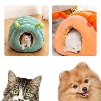 Nido para gatos con cojín extraíble, almohada con forma de gusano, jaula para mascotas a prueba de viento, retención de calor, cueva, casa para gatos de invierno - details 10