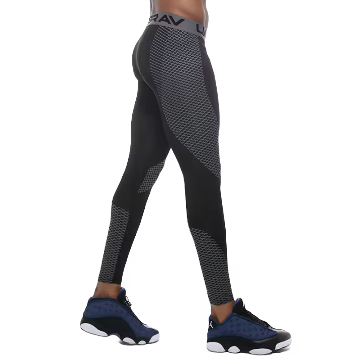 Mallas de compresión de Lycra para hombre, pantalones deportivos de secado rápido, transpirables, para gimnasio, Fitness, correr al aire libre, Invierno - 1