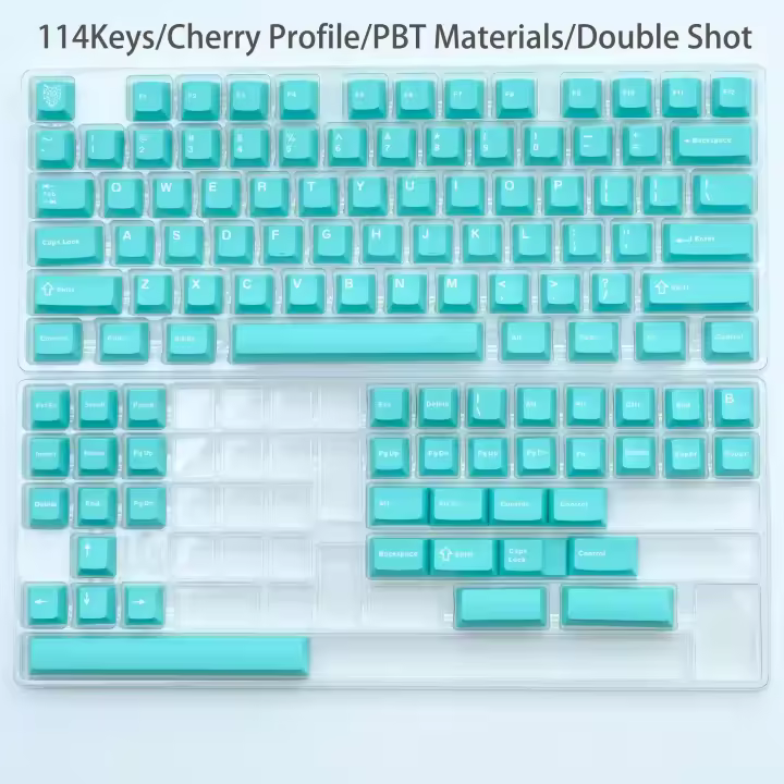 Tecla ABS de doble disparo con contorno de cereza verde británica S, 163 teclas para interruptor MX, teclado con tecnología para juegos - 1