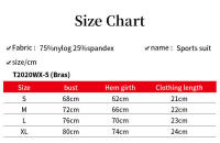 Conjunto deportivo de dos piezas para mujer, sujetador de yoga y polainas, material de nailon/spandex - details 0