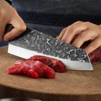 Cuchillo De Cocina Profesional WXCOO Forjado En Acero Inoxidable Mano Hecha Slicing De Carne Y Hueso Tradicional Longitud De Hoja 17.7 Cm - details 3