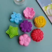 Molde de silicona para pastel de flores, Mini moldes de jabón DIY resistentes al calor, molde de hielo reutilizable, nuevo, 5cm - details 0