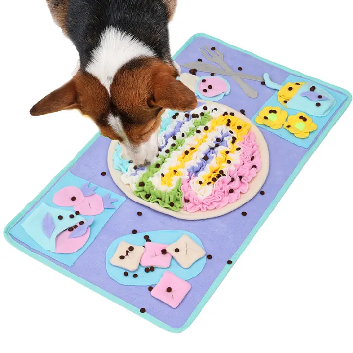 Juguete para mascotas perro interior cojín permeable al aire rompecabezas ocultar sonido de comida juego de felpa entrenamiento de comunicación interactiva - 1