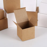 Caja de Papel Kraft para embalaje de 20 piezas, caja cuadrada de cartón blanco para joyería, Dulces, galletas, fiesta de cumpleaños, decoración de boda - details 2