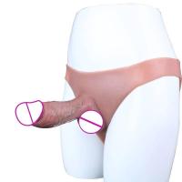 Empaque privado, funda de consolador realista gigante hueco y sexy, juguete sexual para parejas masculinas, estimulación del punto G del clítoris, colección de silicona usable. - details 4