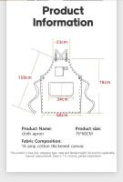 Vestido de jardinería de lona a la moda, delantal de trabajo para restaurante y cocina para mujer - details 1