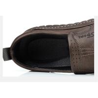 Nuevos Zapatos De Cuero Transpirables Para Hombres, Zapatos Casuales De Suela Blanda De Conducción Para Hombres - details 7